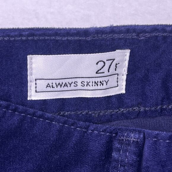 Gap 1969 Always Skinny Zipper Pockets & Ankle Women's 27r Velvet Navy Pants NWOT - Picture 8 of 15